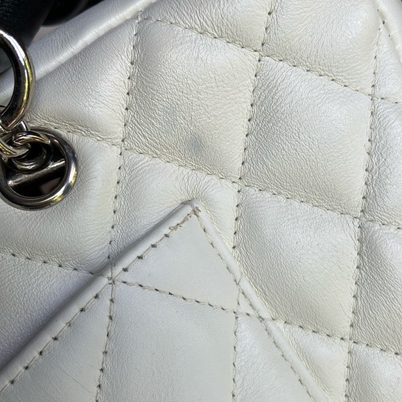 Authentic Chanel White Cambon Bowler Pochette Bag - Picture 6 of 15